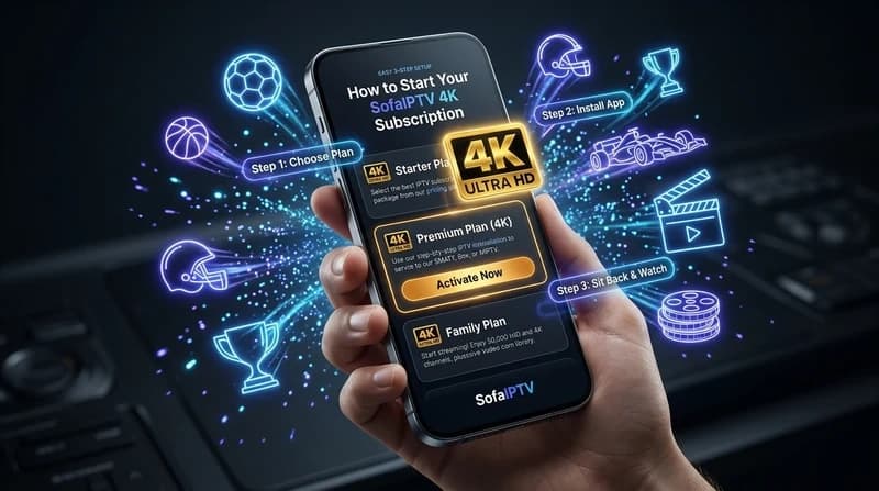 SofaIPTV Activation Step 1 - Choose Plan Step 1: Select your SofaIPTV subscription package online